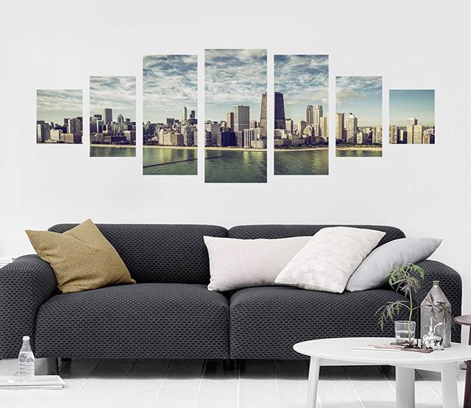 3D City Situation 070 Unframed Print Wallpaper Wallpaper AJ Wallpaper 