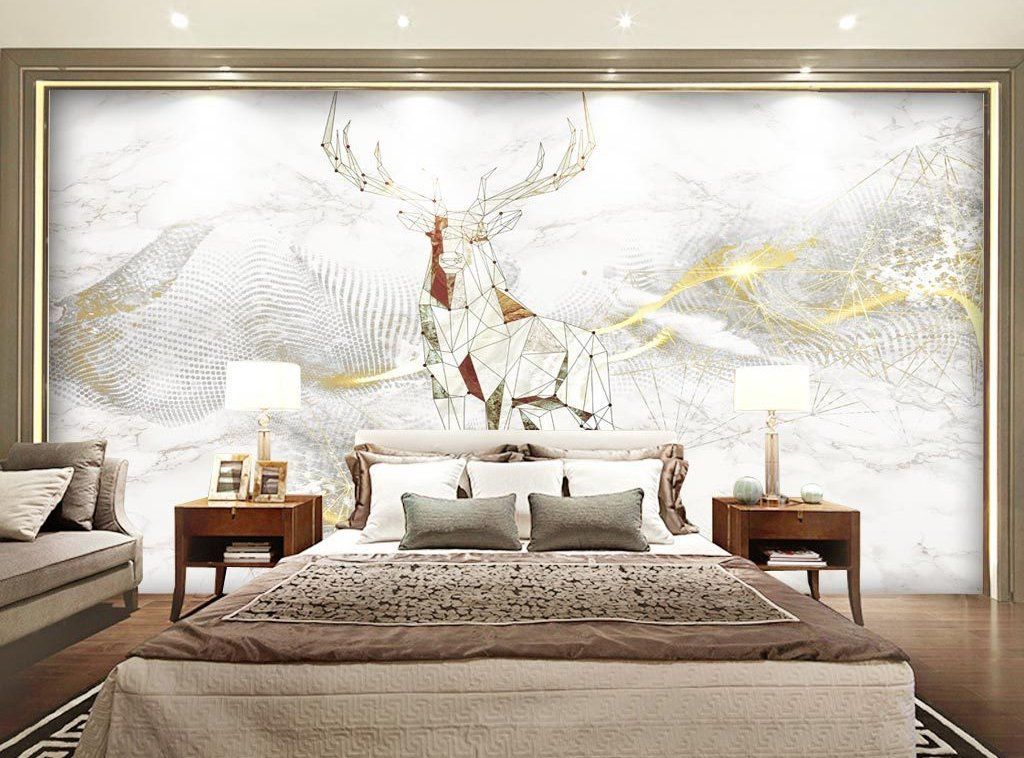 3D Line Elk 157 Wall Murals Wallpaper AJ Wallpaper 2 