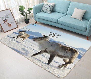 3D Snow Cow 365 Non Slip Rug Mat Mat AJ Creativity Home 