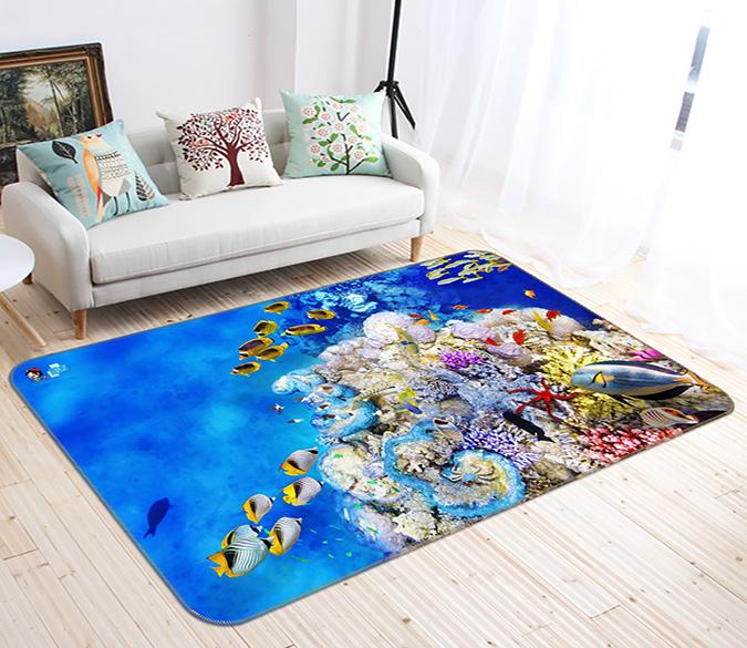 3D Coral Fish 445 Non Slip Rug Mat Mat AJ Creativity Home 