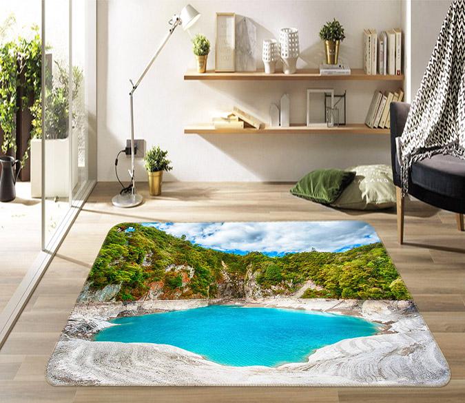 3D Mountain Surround Lake 459 Non Slip Rug Mat Mat AJ Creativity Home 