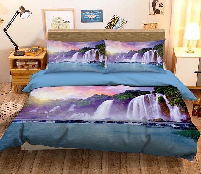 3D Waterfall River 095 Bed Pillowcases Quilt Wallpaper AJ Wallpaper 