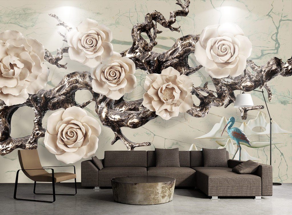 3D Flower Cluster 67 Wall Murals Wallpaper AJ Wallpaper 2 