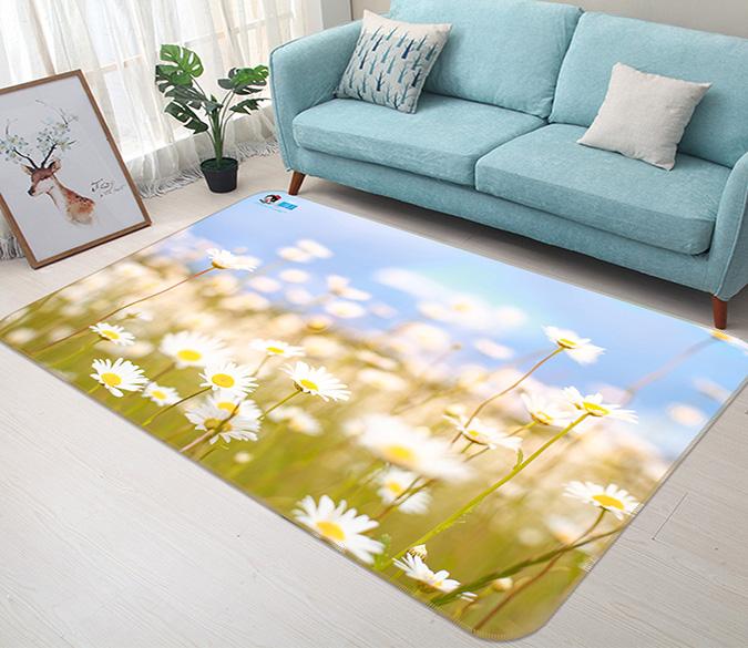 3D White Chrysanthemum 164 Non Slip Rug Mat Mat AJ Creativity Home 