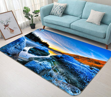 3D Sunset Lake 354 Non Slip Rug Mat Mat AJ Creativity Home 