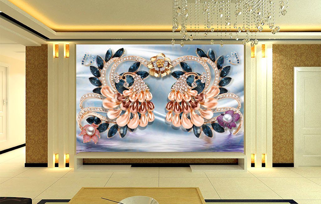 3D Rich Pearl Flower 128 Wall Murals Wallpaper AJ Wallpaper 2 