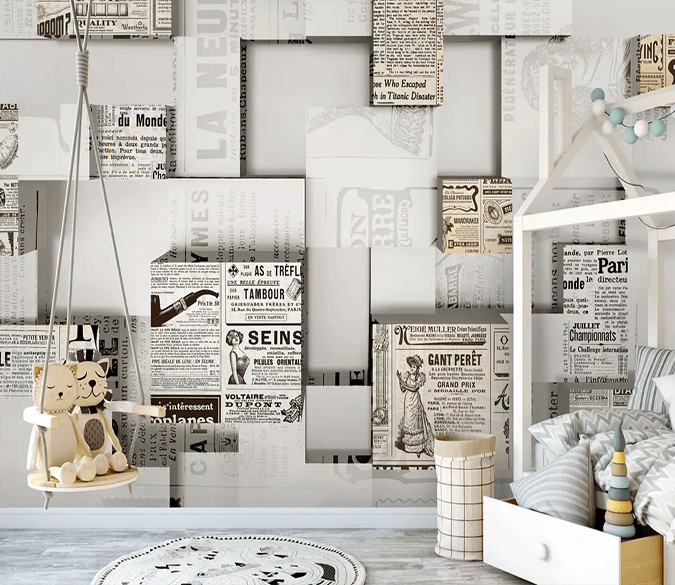 3D Newspaper Wall 402 Wallpaper AJ Wallpaper 2 