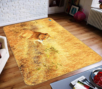 3D Lion Resting 407 Non Slip Rug Mat Mat AJ Creativity Home 