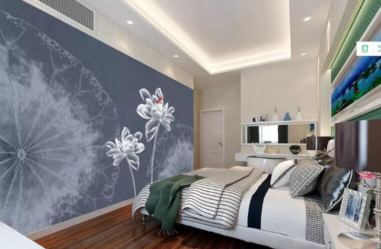 3D White Flowers 1202 Wall Murals Wallpaper AJ Wallpaper 2 