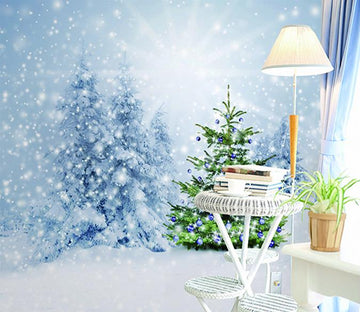 3D Snowing Tree 012 Wallpaper AJ Wallpaper 