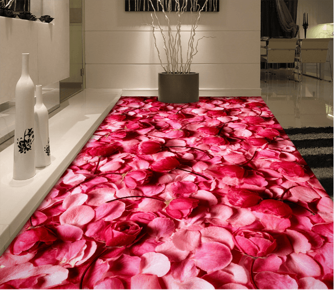 3D Rose Petal 138 Floor Mural Wallpaper AJ Wallpaper 2 