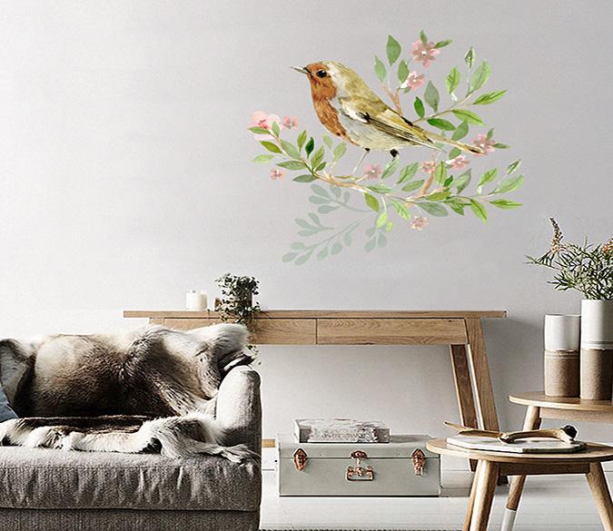 3D Bird Branch 223 Wall Stickers Wallpaper AJ Wallpaper 