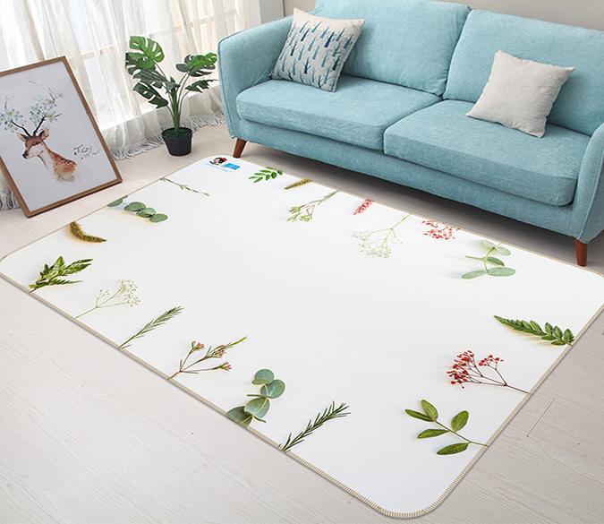 3D Leaf Placement 200 Non Slip Rug Mat Mat AJ Creativity Home 