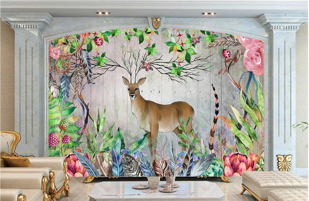 3D Fawn 132 Wall Murals Wallpaper AJ Wallpaper 2 