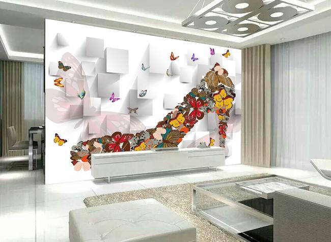 3D Butterfly 206 Wall Murals Wallpaper AJ Wallpaper 2 