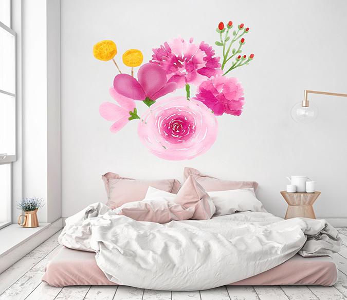 3D Hand Painted Safflower 247 Wall Stickers Wallpaper AJ Wallpaper 