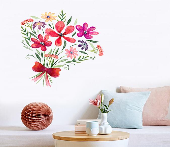 3D Bouquet Bow 136 Wall Stickers Wallpaper AJ Wallpaper 