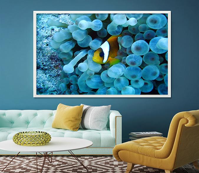 3D Submarine Fish 053 Fake Framed Print Painting Wallpaper AJ Creativity Home 