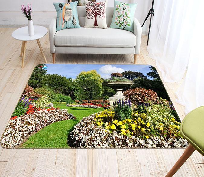 3D Garden Fountain 372 Non Slip Rug Mat Mat AJ Creativity Home 