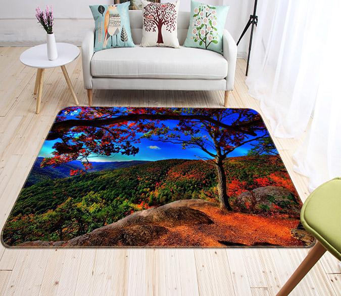 3D Mountain Forest 487 Non Slip Rug Mat Mat AJ Creativity Home 