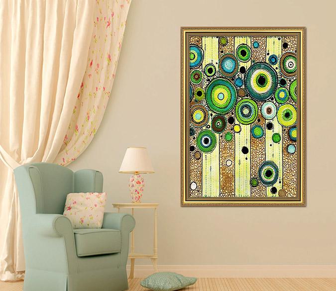 3D Dark Circle 094 Fake Framed Print Painting Wallpaper AJ Creativity Home 