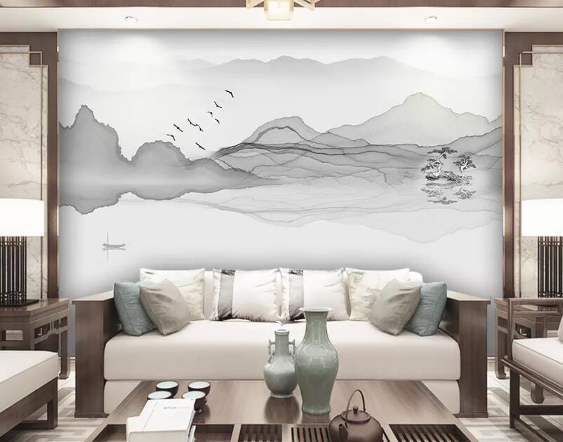 3D Mountain River 1700 Wall Murals Wallpaper AJ Wallpaper 2 