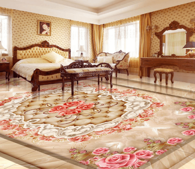 3D Flowers Everywhere 281 Floor Mural Wallpaper AJ Wallpaper 2 