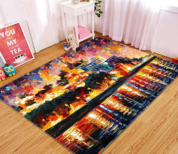 3D Oil Painting Dusk 403 Non Slip Rug Mat Mat AJ Creativity Home 