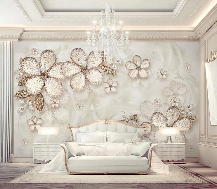 3D Marble Flower 987 Wall Murals Wallpaper AJ Wallpaper 2 