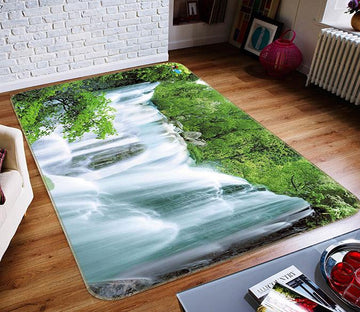 3D Woods Waterfall 348 Non Slip Rug Mat Mat AJ Creativity Home 