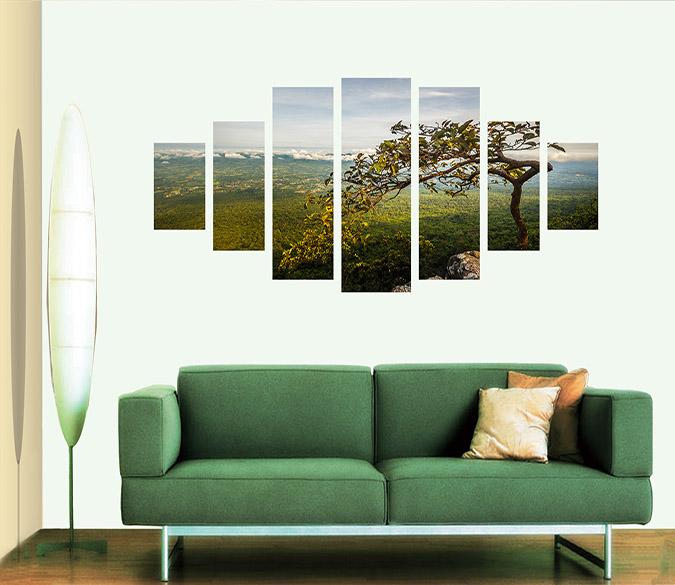 3D Curved Tree 196 Unframed Print Wallpaper Wallpaper AJ Wallpaper 