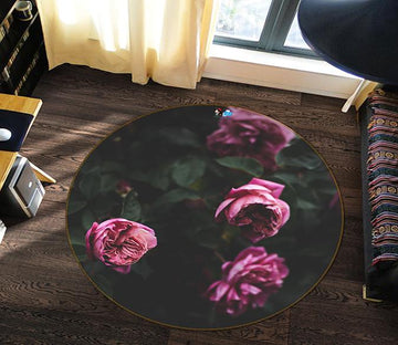 3D Pink Flower 138 Round Non Slip Rug Mat Mat AJ Creativity Home 