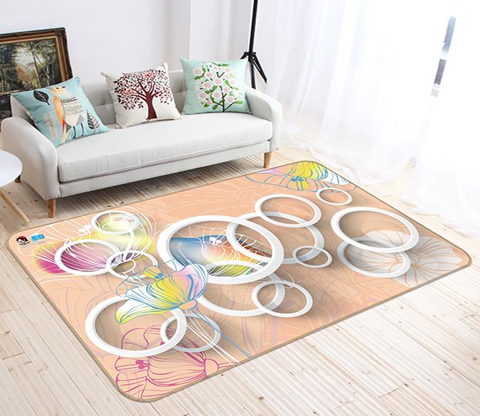 3D Circular Pattern 500 Non Slip Rug Mat Mat AJ Creativity Home 