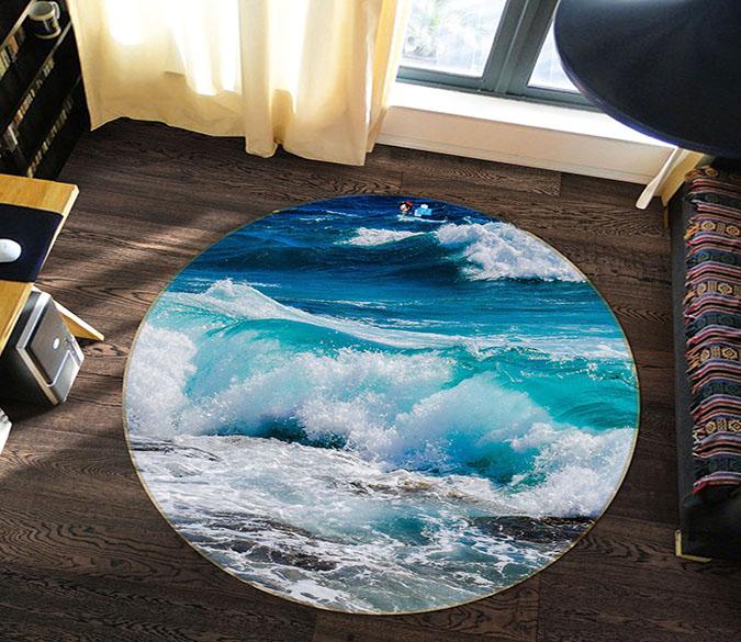 3D High Tide 239 Round Non Slip Rug Mat Mat AJ Creativity Home 