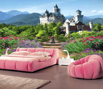 3D Castle Garden 211 Wallpaper AJ Wallpaper 