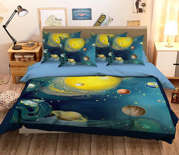 3D Spacecraft Planet 139 Bed Pillowcases Quilt Wallpaper AJ Wallpaper 