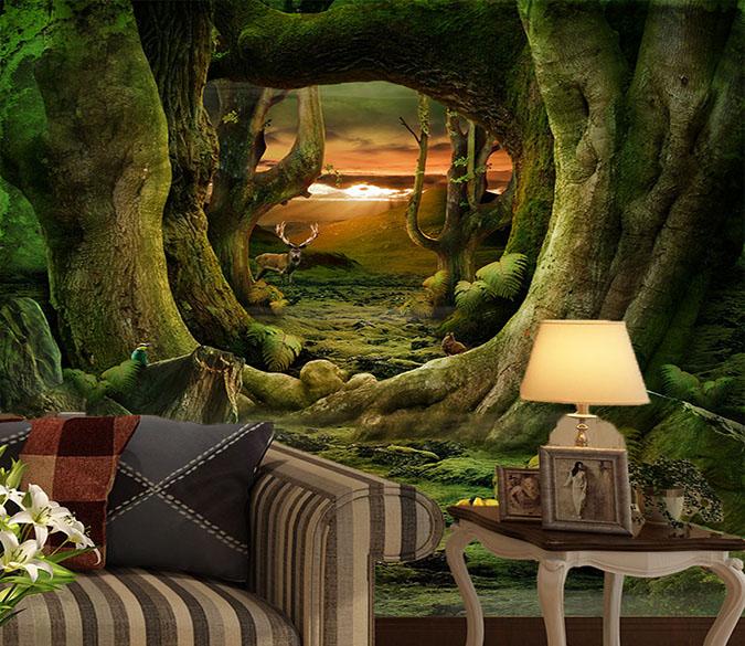 3D Tree Hole 039 Wallpaper AJ Wallpaper 