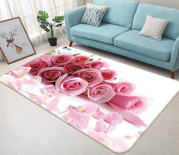 3D Pink Rose 623 Non Slip Rug Mat Mat AJ Creativity Home 