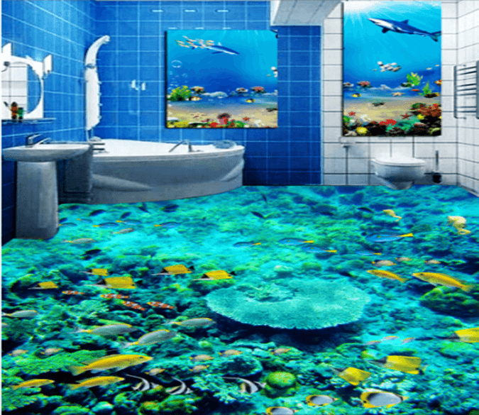 3D Yellow Croaker 355 Floor Mural Wallpaper AJ Wallpaper 2 