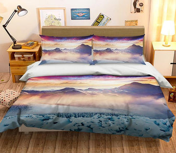 3D Snow Mountain 011 Bed Pillowcases Quilt Wallpaper AJ Wallpaper 