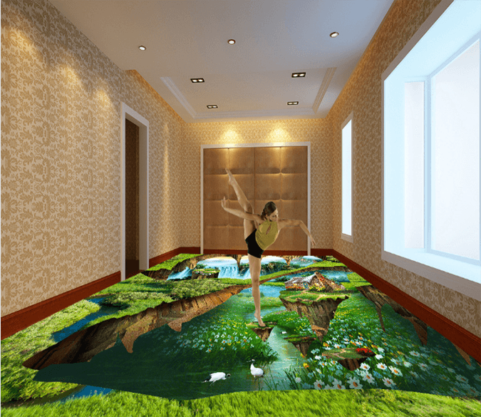 3D Little House 158 Floor Mural Wallpaper AJ Wallpaper 2 