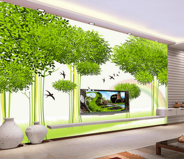 3D Swallow Tree 376 Wallpaper AJ Wallpaper 