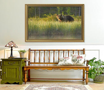 3D Leisurely Brown Bear 192 Fake Framed Print Painting Wallpaper AJ Creativity Home 