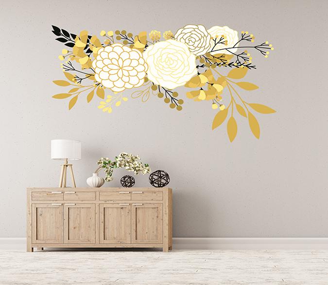 3D Hand Painted Flower 206 Wall Stickers Wallpaper AJ Wallpaper 