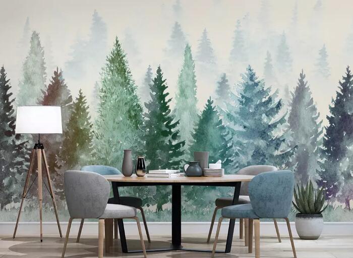 3D Misty Valley 755 Wall Murals Wallpaper AJ Wallpaper 2 