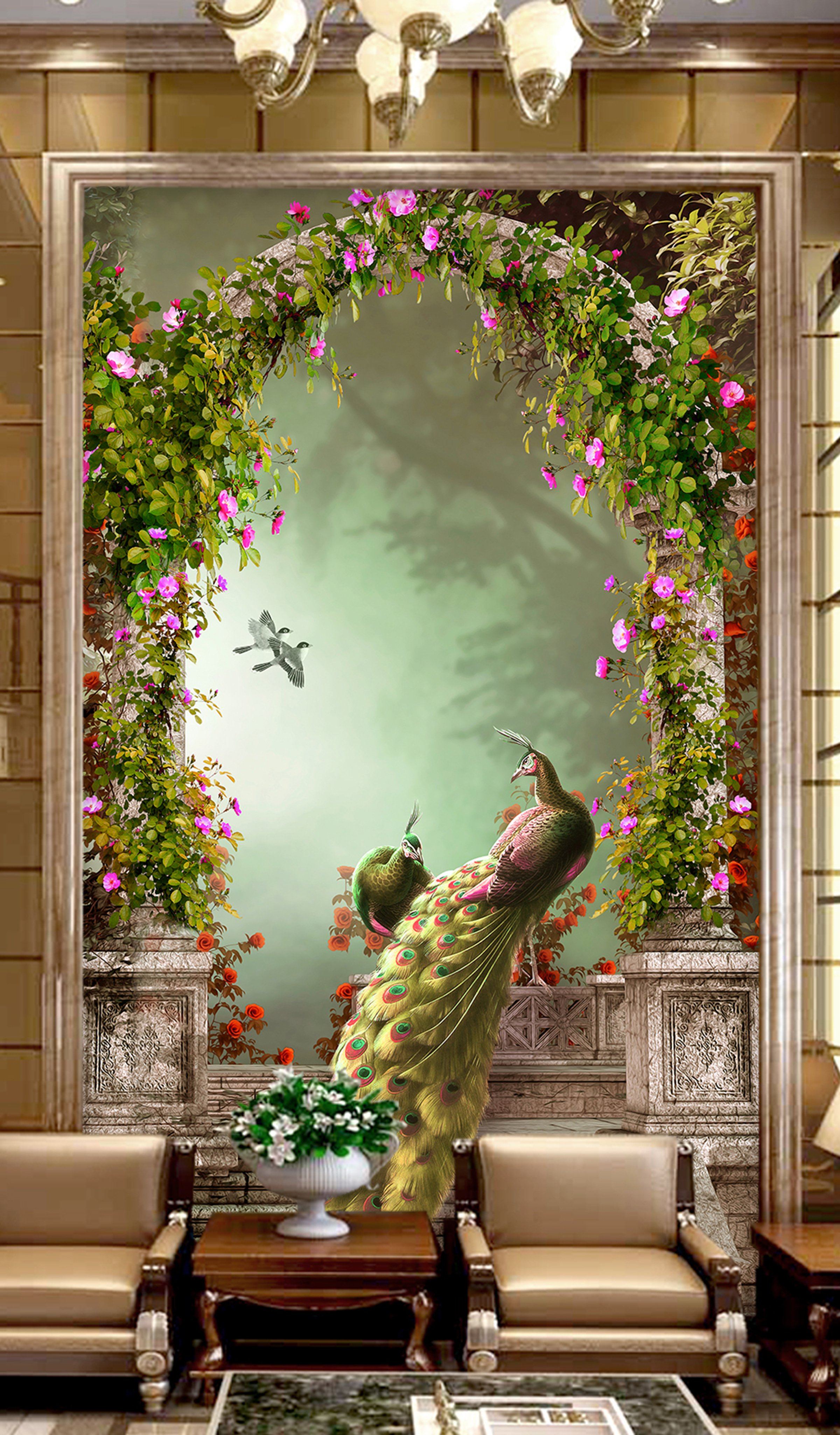 3D Peacock 43 Wall Murals Wallpaper AJ Wallpaper 2 