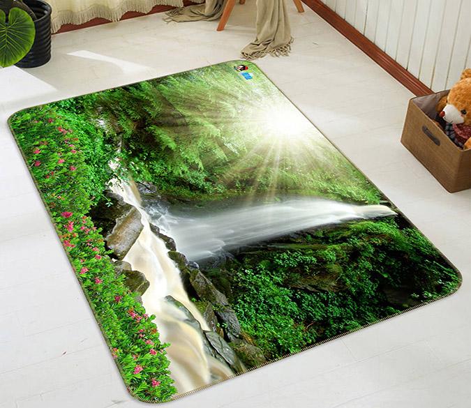 3D Sunshine Waterfall 522 Non Slip Rug Mat Mat AJ Creativity Home 