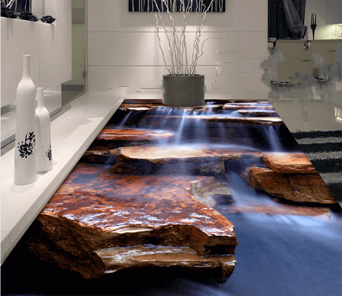 3D big Rock 145 Floor Mural Wallpaper AJ Wallpaper 2 