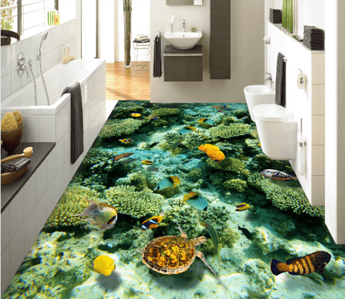 3D Seaweed 093 Floor Mural Wallpaper AJ Wallpaper 2 