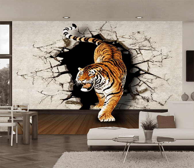 3D The Mighty Tiger 066 Wallpaper AJ Wallpaper 